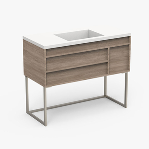 Bathroom Vanity with Ceramic Top And Steel Stand