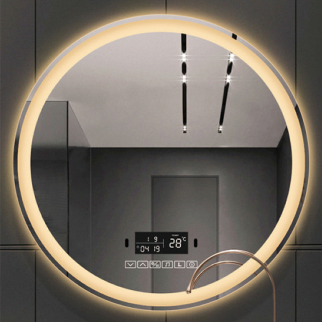 Round Shape Front Light Backlit Bathroom LED Mirror with Magnify