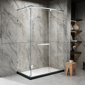 L shape swing shower door with 8mm 10mm thick glass