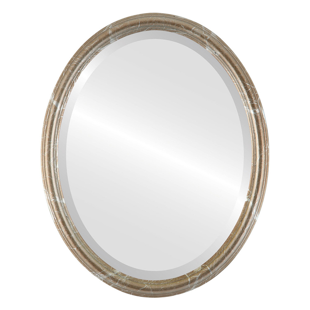 Antique Round Oval Shape Plastic PS PP Frame Bathroom Wall Mirror