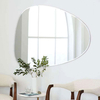 Irregular Stone Cloud Shape Flat Pencil Beveled Edge Home Decor Bathroom Frameless Glass Mirror