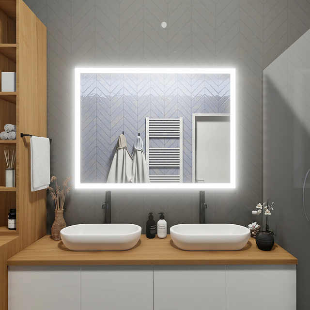 Rectangle Vertical Install Bathroom LED Mirror
