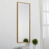 Straight Corner Rectangle Full-Length Dressing Metal Frame Mirror with Stand