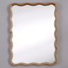 Irregular Shape Horizontal and Vertical Install Solid Frame Dressing Mirror