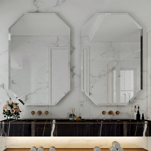 Octagon Irregular Shape Flat Pencil Beveled Edge Home Decor Bathroom Glass Mirror