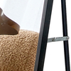 Straight Corner Rectangle Full-Length Dressing Metal Frame Mirror with Stand
