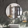 3mm, 4mm, 5mm, 6mm Round Shape Wall Mounted Home Decor Bathroom Frameless Beveled Edge Mirror