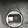 Round Shape Framed LED Bathroom Mirror with Belt