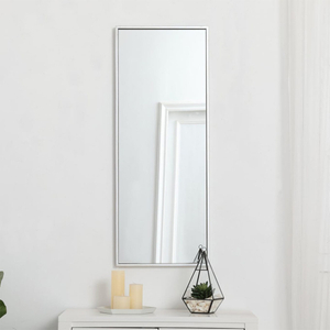 Straight Corner Rectangle Full-Length Dressing Metal Frame Mirror with Stand