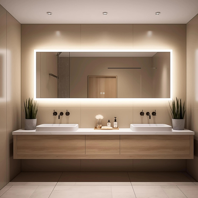 Rectangle Vertical Install Bathroom LED Mirror
