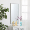 Straight Corner Rectangle Full-Length Dressing Metal Frame Mirror with Stand