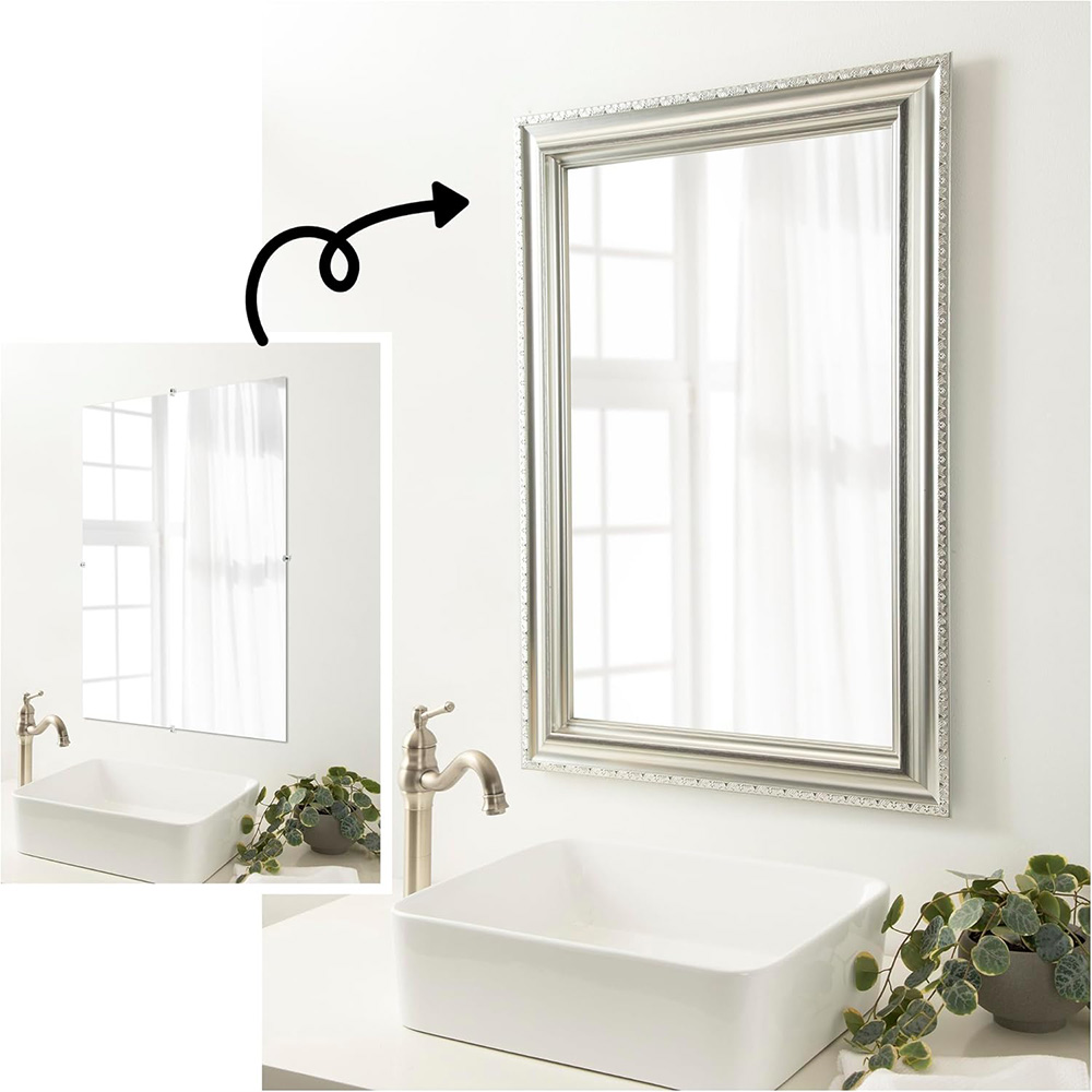 Customization Available Bathroom Home Decor PS MDF Frame Wall Mirror